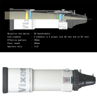 Tubo refractor Vixen VSD100 F3.8